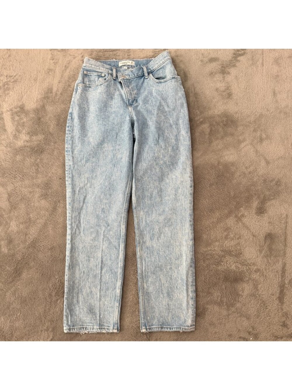 Abercrombie & Fitch Curve Love 90s Straight Leg Ultra High Rise Jeans 6 28 Short
